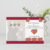 Faire-part de mariage pour la Saint-Valentin à Las (Debout devant)