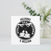 Faire-part de mariage pour les amateurs de thé (Debout devant)