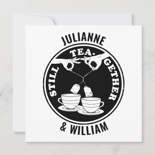 Faire-part de mariage pour les amateurs de thé (Devant)