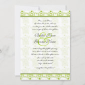 Faire-part de mariage pour oiseaux amoureux vert p (Devant)