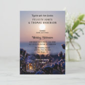 Faire-part de mariage pour un coucher de soleil cô (Debout devant)
