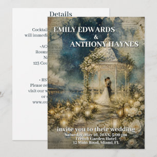 Faire-part de mariage pour un jardin romantique
