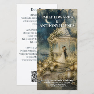 Faire-part de mariage pour un jardin romantique