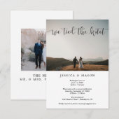 Faire-part de mariage pour une cérémonie intime (Devant / Derrière)