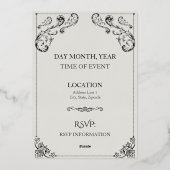 Faire-part de mariage Pourcentage foncé (Verso)