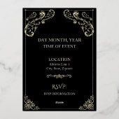 Faire-part de mariage Pourcentage vert foncé (Verso)