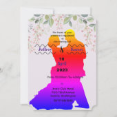 Faire-part de mariage pourpre (Devant)