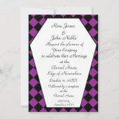 Faire-part de mariage (pourpre) de bois d'ébène de (Devant)