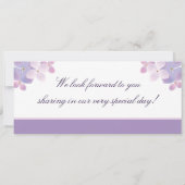 Faire-part de mariage pourpre de carte (Dos)