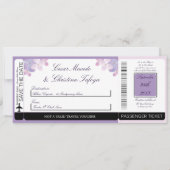 Faire-part de mariage pourpre de carte (Devant)