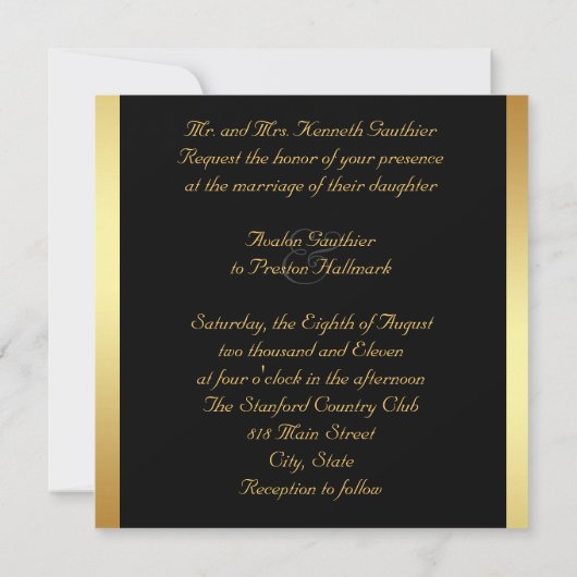 Faire-part de mariage pourpre de remous de masque (Dos)