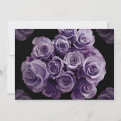 Faire-part de mariage pourpre de roses métallique (Dos)