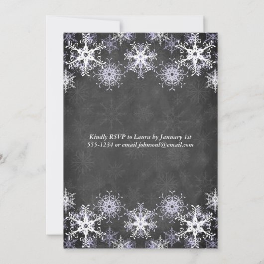 Faire-part de mariage pourpre de style de tableau (Dos)