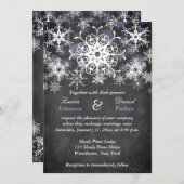 Faire-part de mariage pourpre de style de tableau (Devant / Derrière)