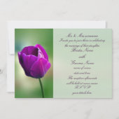 Faire-part de mariage pourpre de tulipe (Devant)