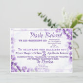 Faire-part de mariage pourpre - "Dearly Beloved" (Debout devant)