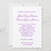 Faire-part de mariage pourpre d'orchidées (Dos)