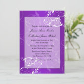 Faire-part de mariage pourpre et blanc (Debout devant)