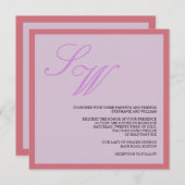 Faire-part de mariage pourpre et corail (Devant / Derrière)