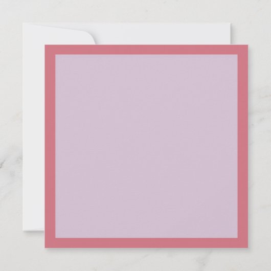 Faire-part de mariage pourpre et corail (Dos)