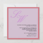 Faire-part de mariage pourpre et corail (Devant)