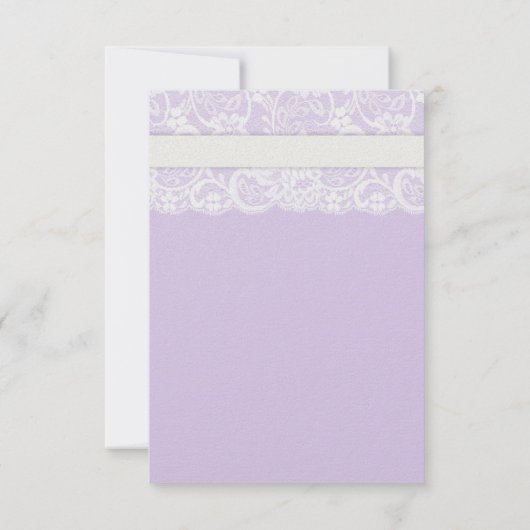 Faire-part de mariage pourpre Lilac en dentelle bl (Dos)