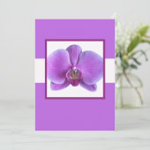 Faire-part de mariage pourpre orchidée (Debout devant)