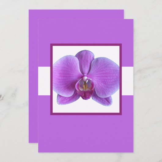 Faire-part de mariage pourpre orchidée (Devant / Derrière)