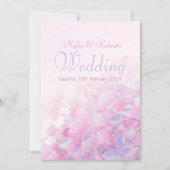 Faire-part de mariage pourpre rose floral (Devant)