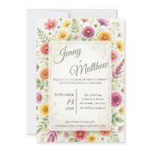 Faire-part de mariage Prairie de fleurs sauvages