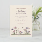 Faire-part de mariage Prairie de Monarde et de Thy (Debout devant)