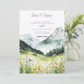 Faire-part de mariage Prairie de Montagne (Debout devant)