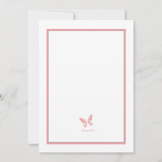 Faire-part de mariage Prairie Papillon (Dos)