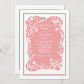 Faire-part de mariage Prairie Papillon (Devant / Derrière)