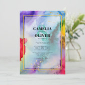 FAIRE-PART DE MARIAGE PRIDE EN COURSE Encre LeahG (Debout devant)