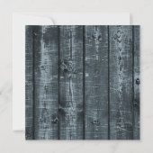Faire-part de mariage primitif en bois bleu (Dos)
