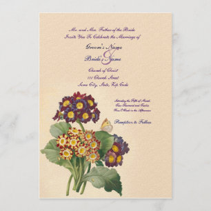 Faire-part de mariage Primrose vintage