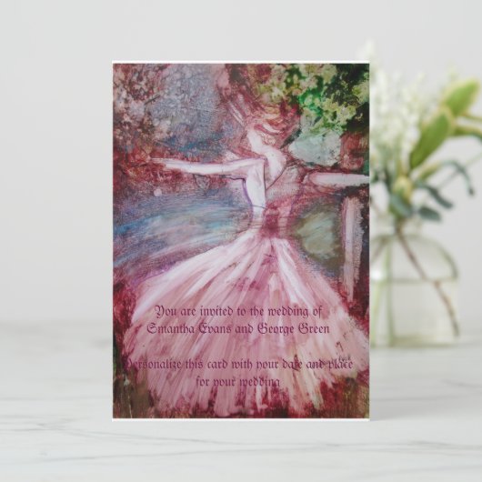 Faire-part de mariage "Princess Bride" (Debout devant)