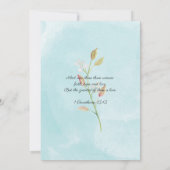 Faire-part de mariage printanier avec fleurs de ma (Dos)