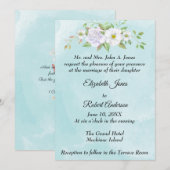 Faire-part de mariage printanier avec fleurs de ma (Devant / Derrière)