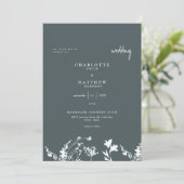 Faire-part de mariage printanier poétique (Debout devant)