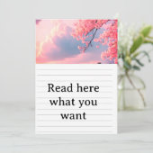 Faire-part de mariage printemps des cerisiers en f (Debout devant)