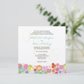 Faire-part de mariage printemps été Monogramme (Debout devant)