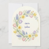 Faire-part de mariage Printemps Éveillé (Dos)