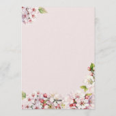 Faire-part de mariage printemps Fleur de Cerisier (Dos)