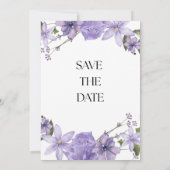 Faire-part de mariage Printemps Violet (Dos)