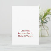 Faire-part de mariage professionnel simple 5" x 7" (Debout devant)