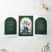 Faire-Part de Mariage Programme Menu Réponse Photo (Intérieur)