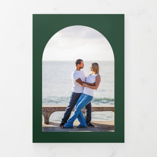 Faire-Part de Mariage Programme Menu Réponse Photo (Page de couverture)