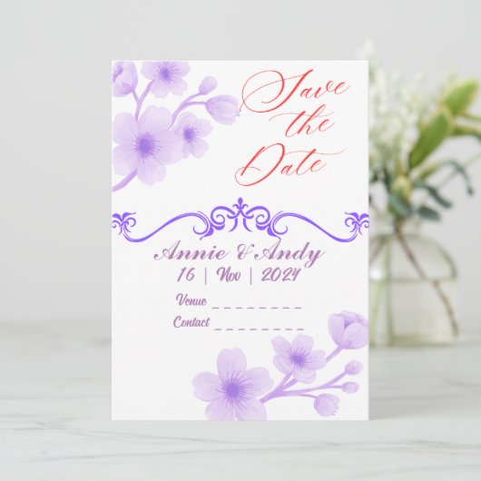 Faire-part de mariage - Promesse parfaite (Debout devant)